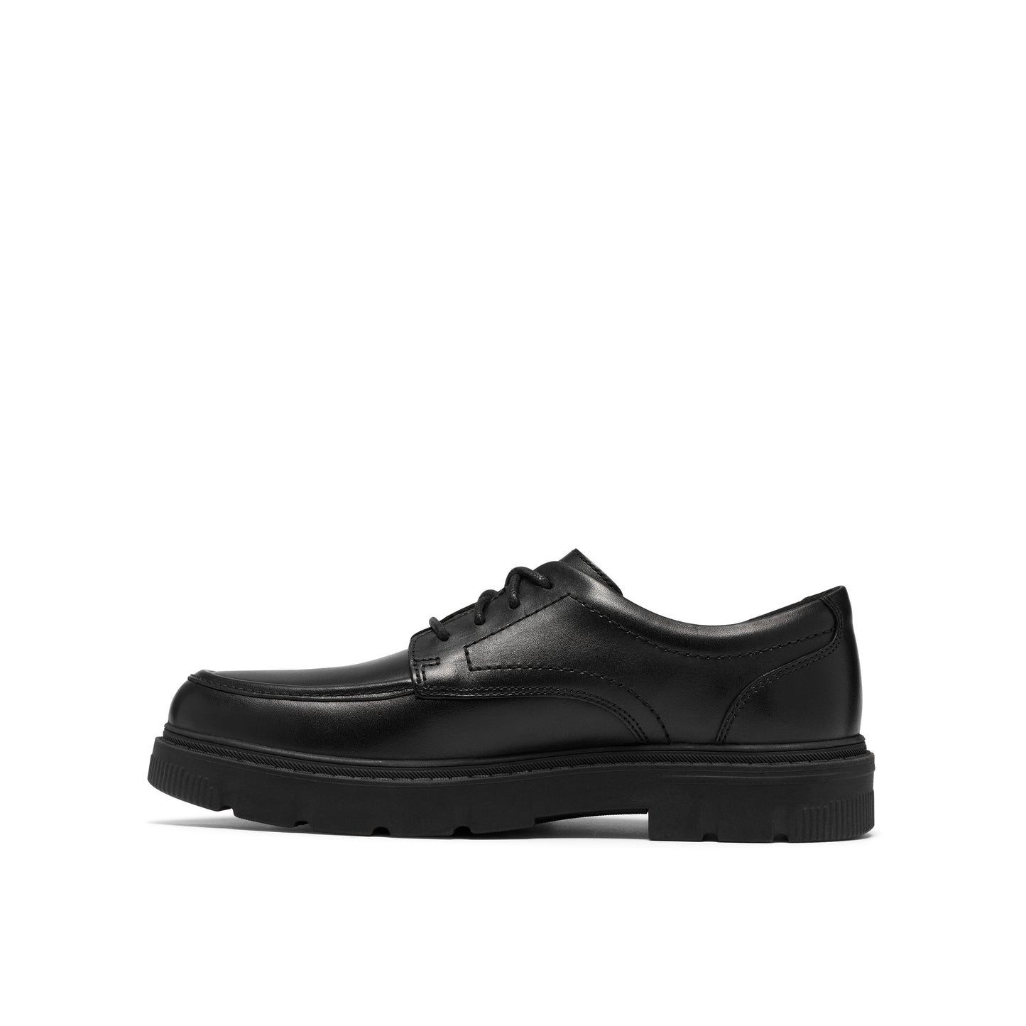 Clarks Lorcam Lane Y Boys Black Lace School Shoes