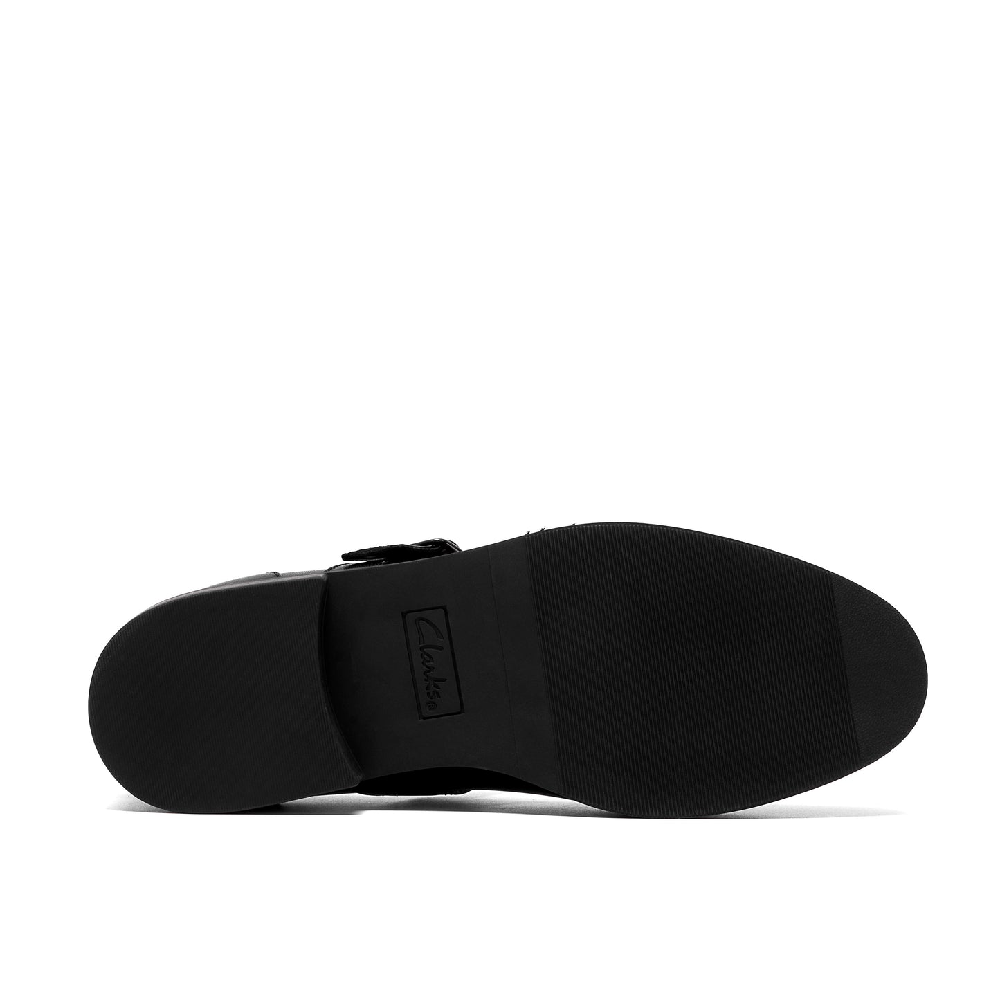 Clarks Tapa Skip Girls Black Mary Jane Buckle School Shoe