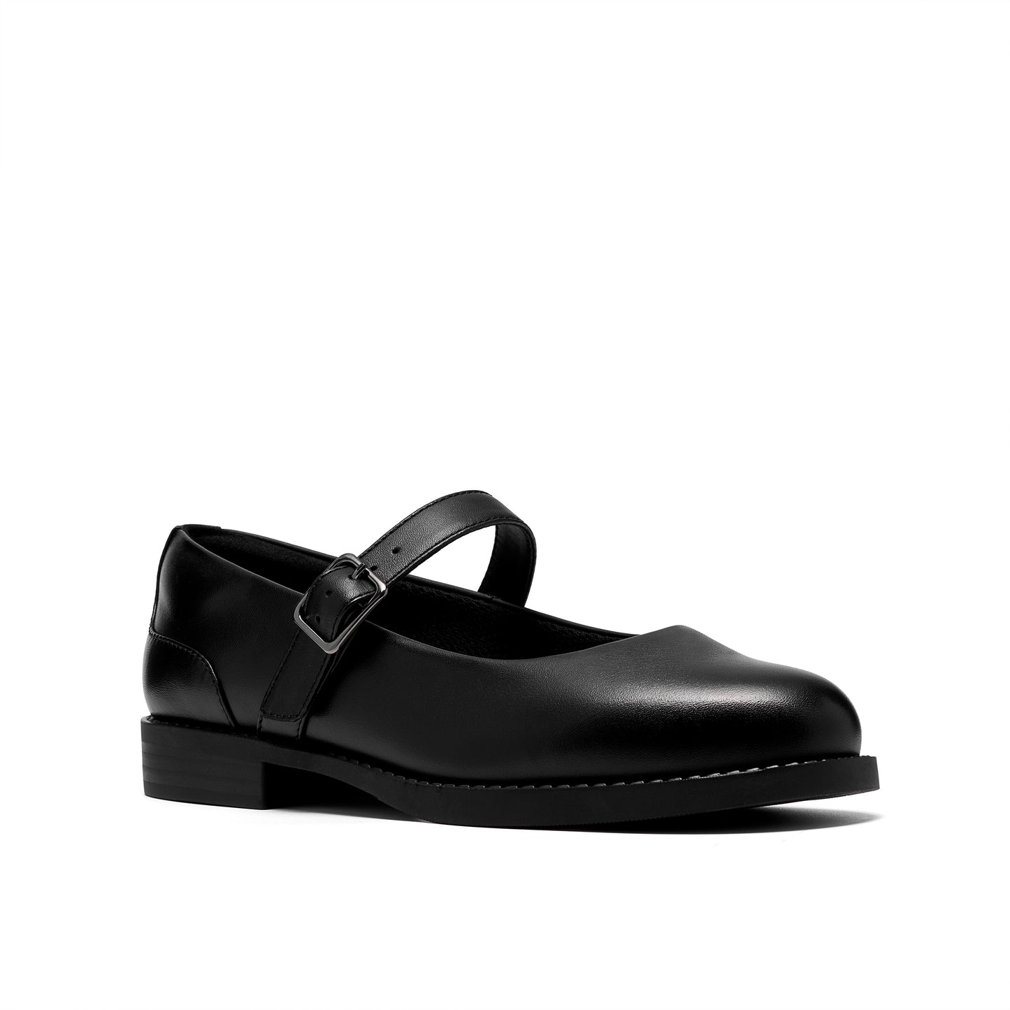Clarks Tapa Skip Girls Black Mary Jane Buckle School Shoe