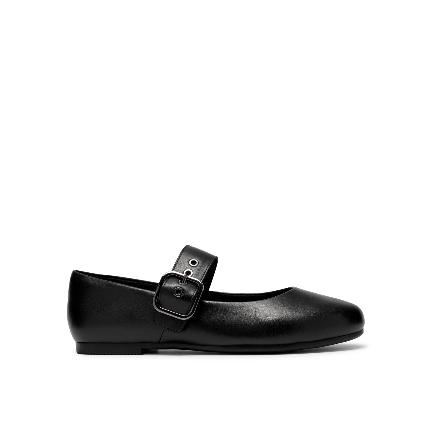 Clarks Porto Tap Girls Black Ballet Buckle School Shoe