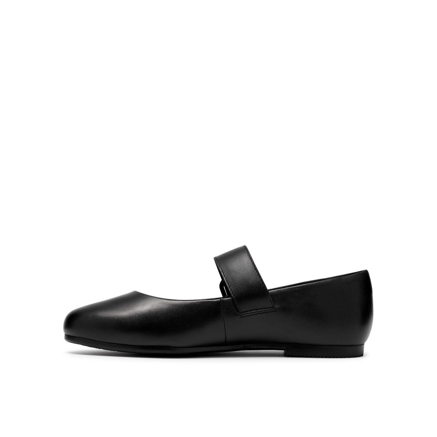 Clarks Porto Tap Girls Black Ballet Buckle School Shoe