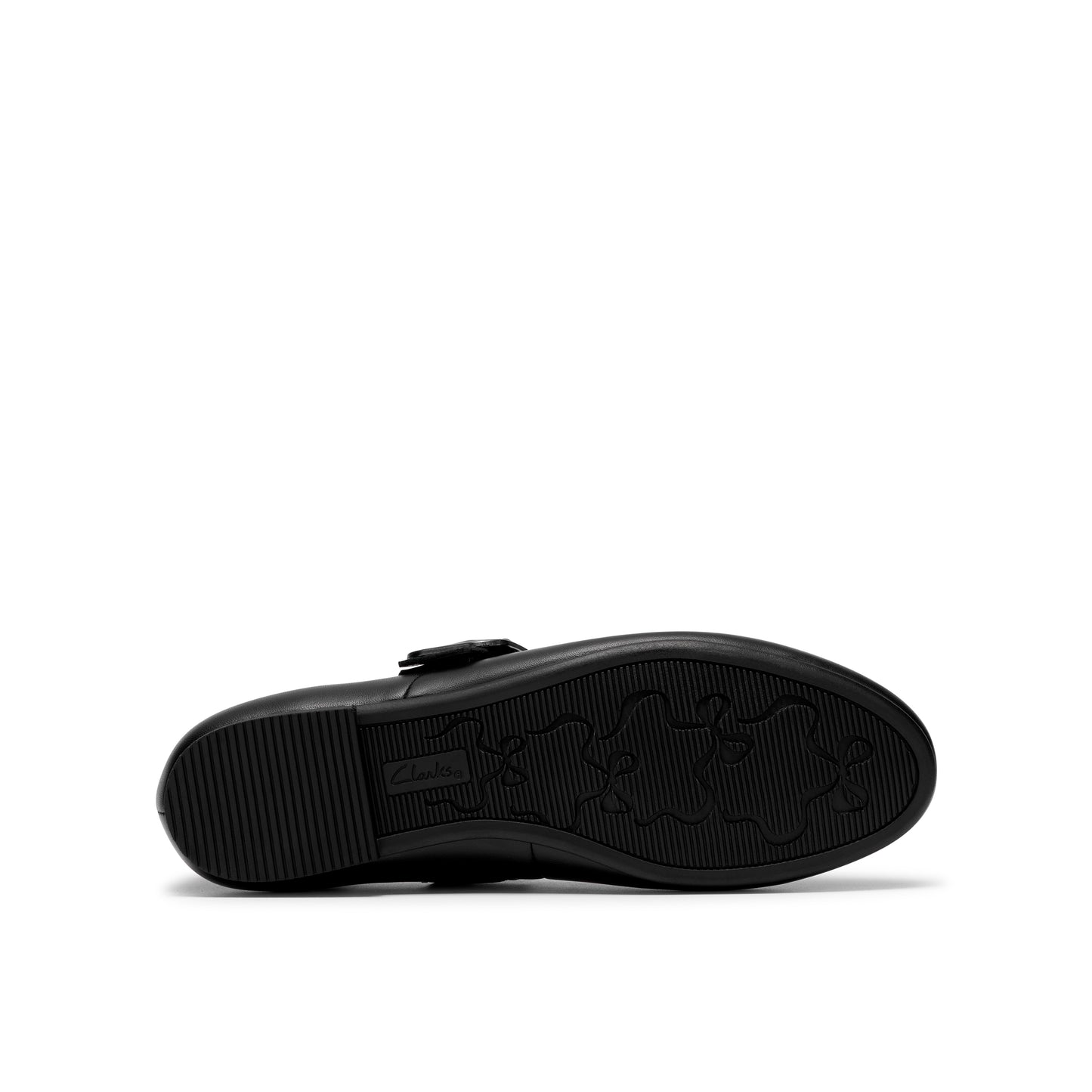 Clarks Porto Tap Girls Black Ballet Buckle School Shoe