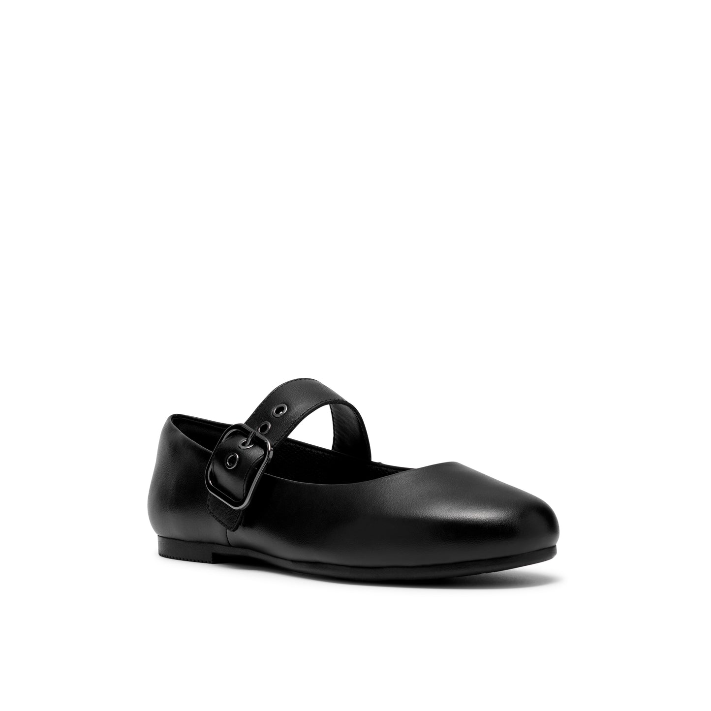 Clarks Porto Tap Girls Black Ballet Buckle School Shoe
