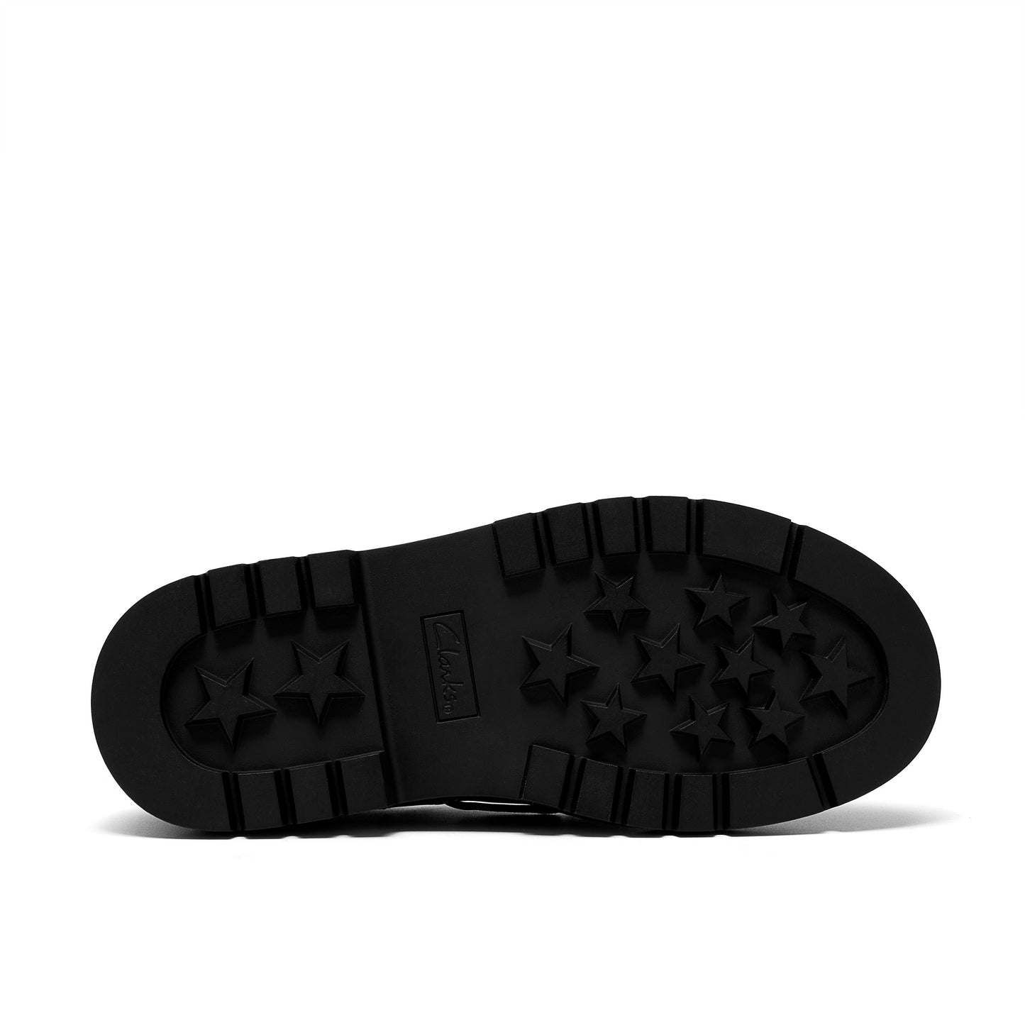 Clarks Derry Boat Girls Black Chunky School Shoe
