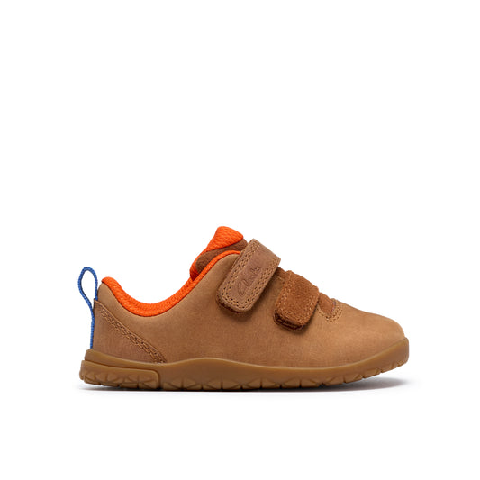Clarks Harbour Move T Boys Tan Barefoot Shoe