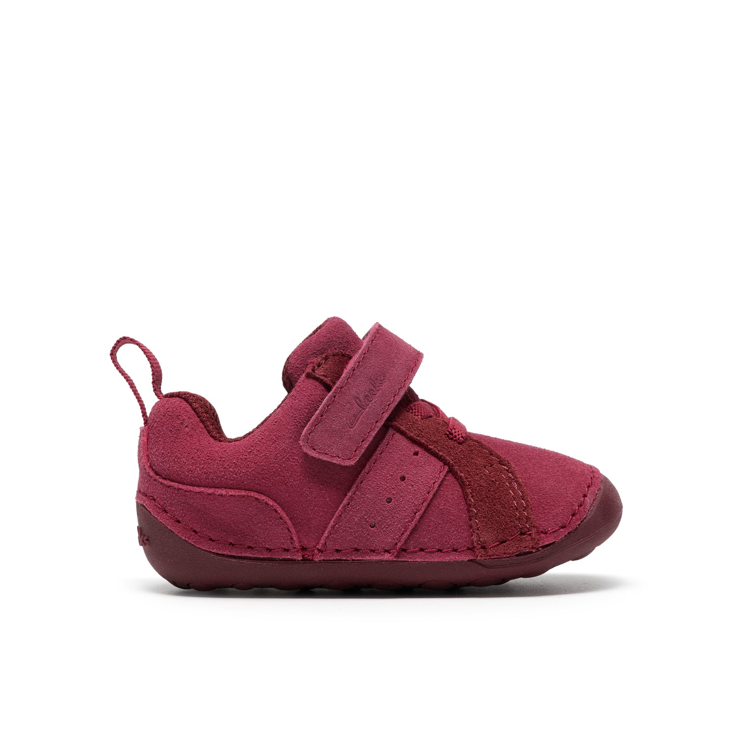 Clarks Tiny Park T Girls Burgundy Pre Walker Shoe