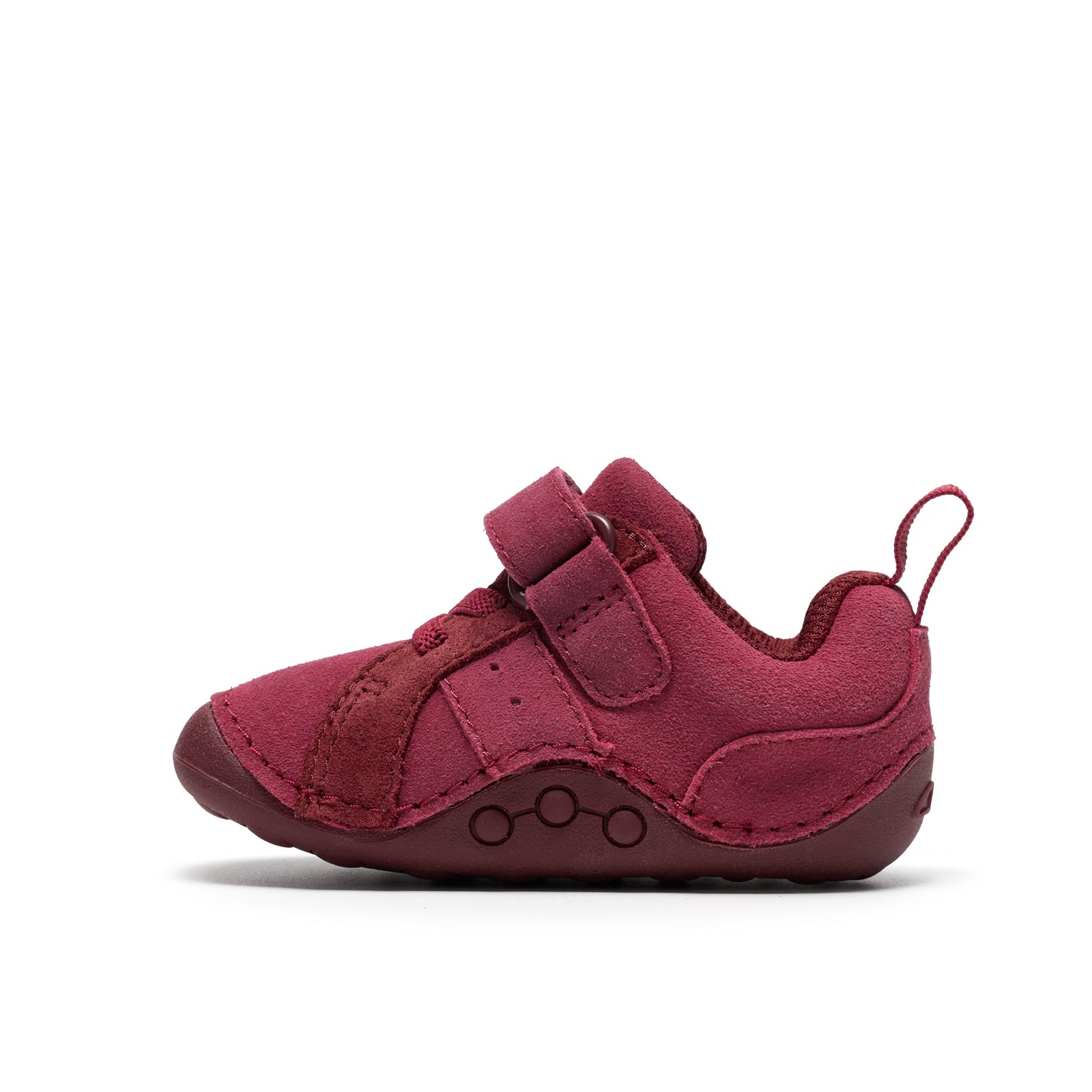 Clarks Tiny Park T Girls Burgundy Pre Walker Shoe