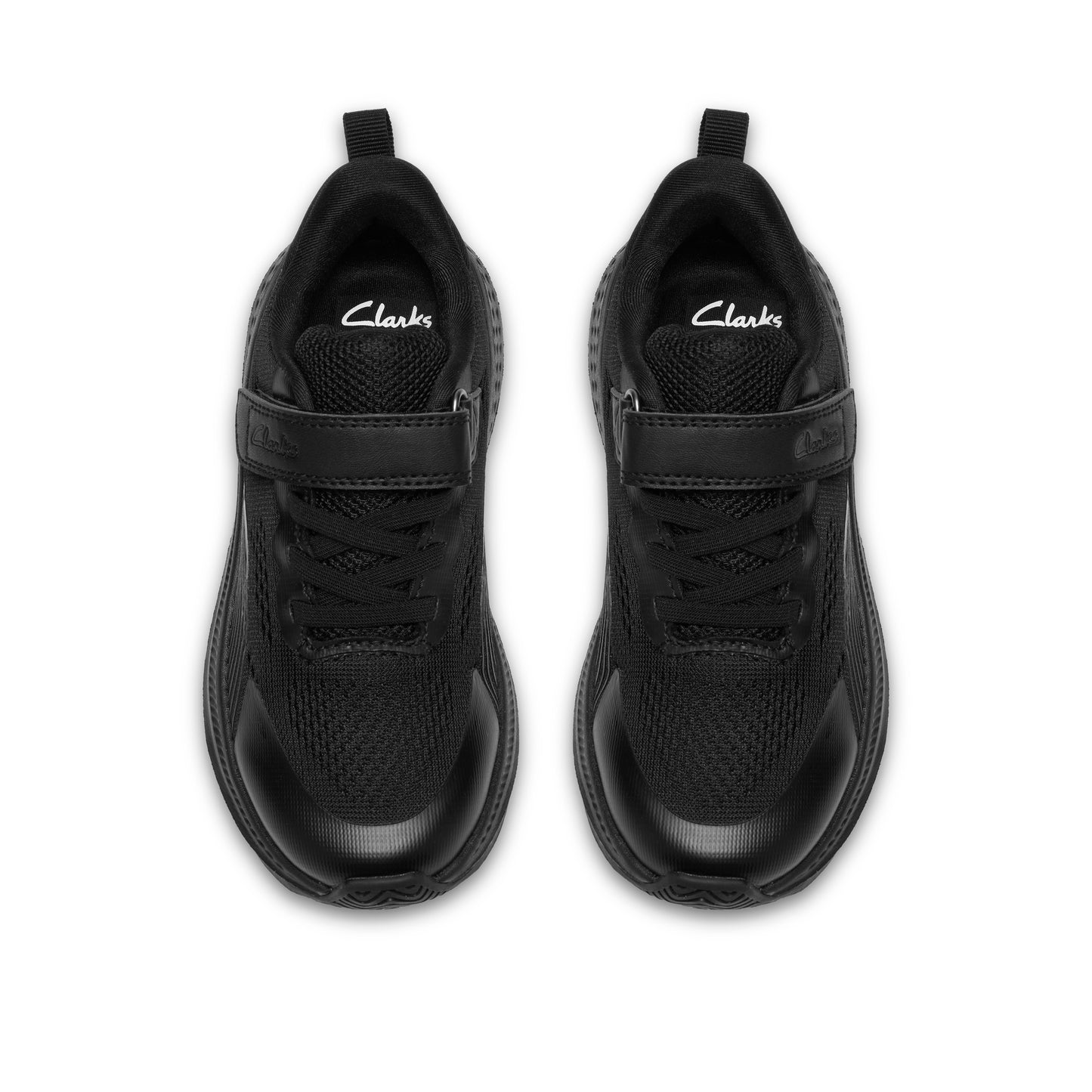 Clarks Lumen Hero K Boys Black Trainer School Shoes