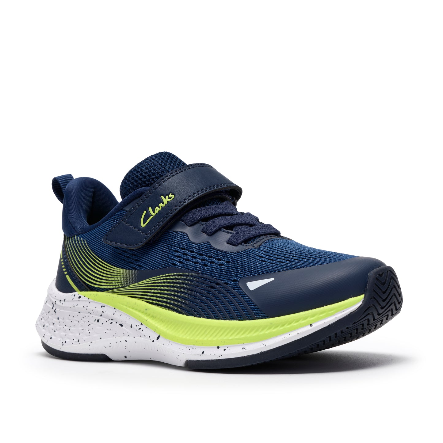 Clarks Lumen Hero K Boys Navy Sporty Trainer