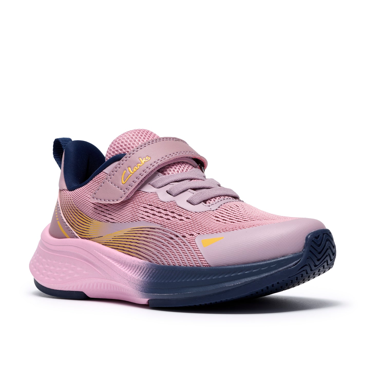 Clarks Lumen Hero K Girls Dusty Pink Sporty Trainer