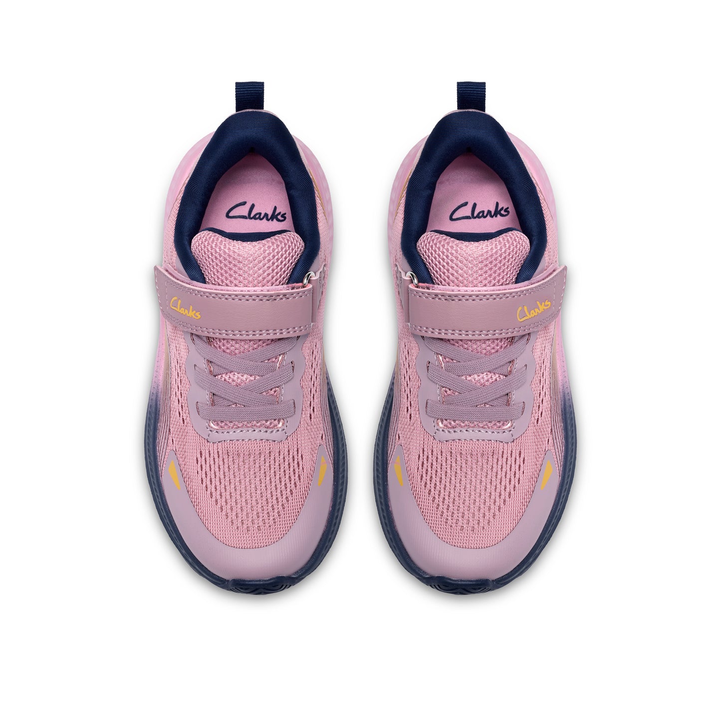 Clarks Lumen Hero K Girls Dusty Pink Sporty Trainer
