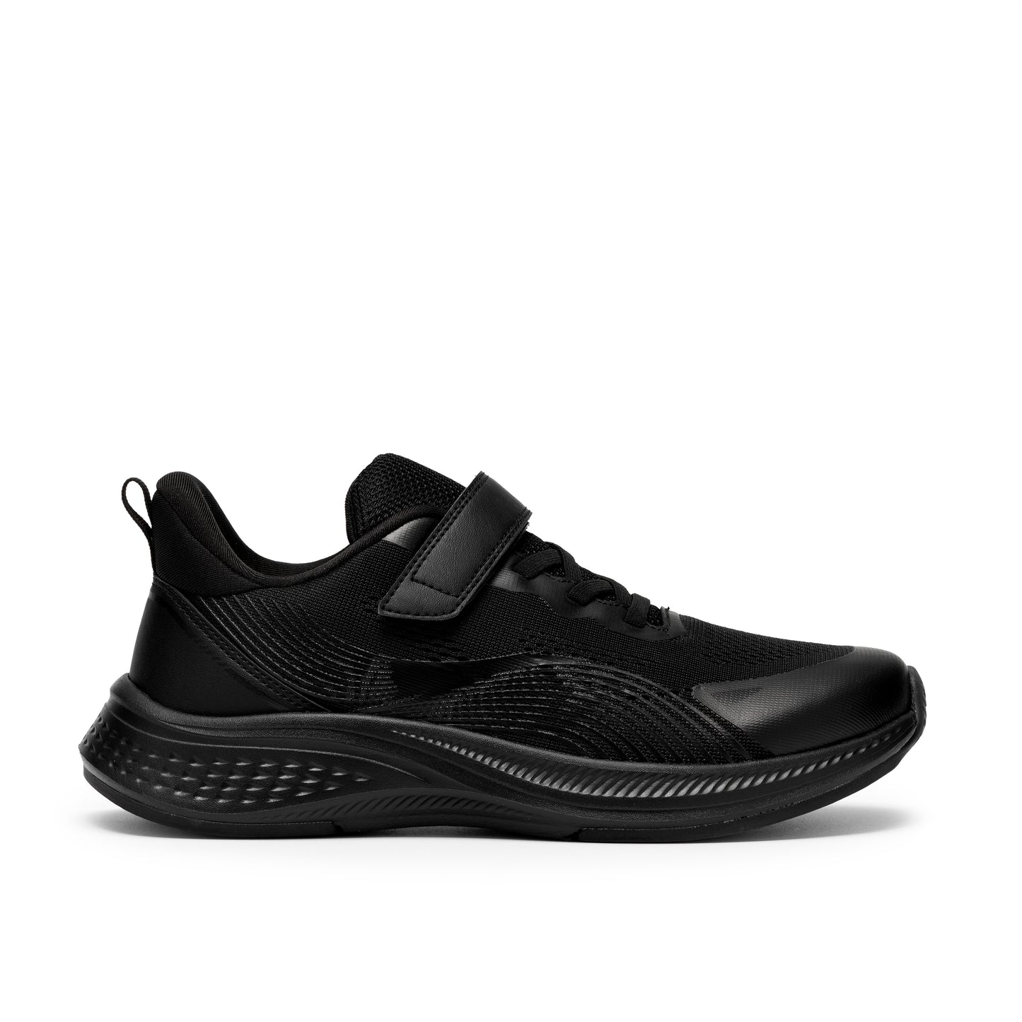 Clarks Lumen Hero Y Boys Black Trainer School Shoes