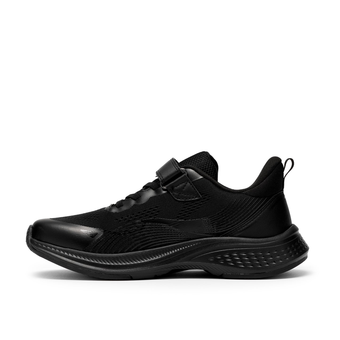 Clarks Lumen Hero Y Boys Black Trainer School Shoes