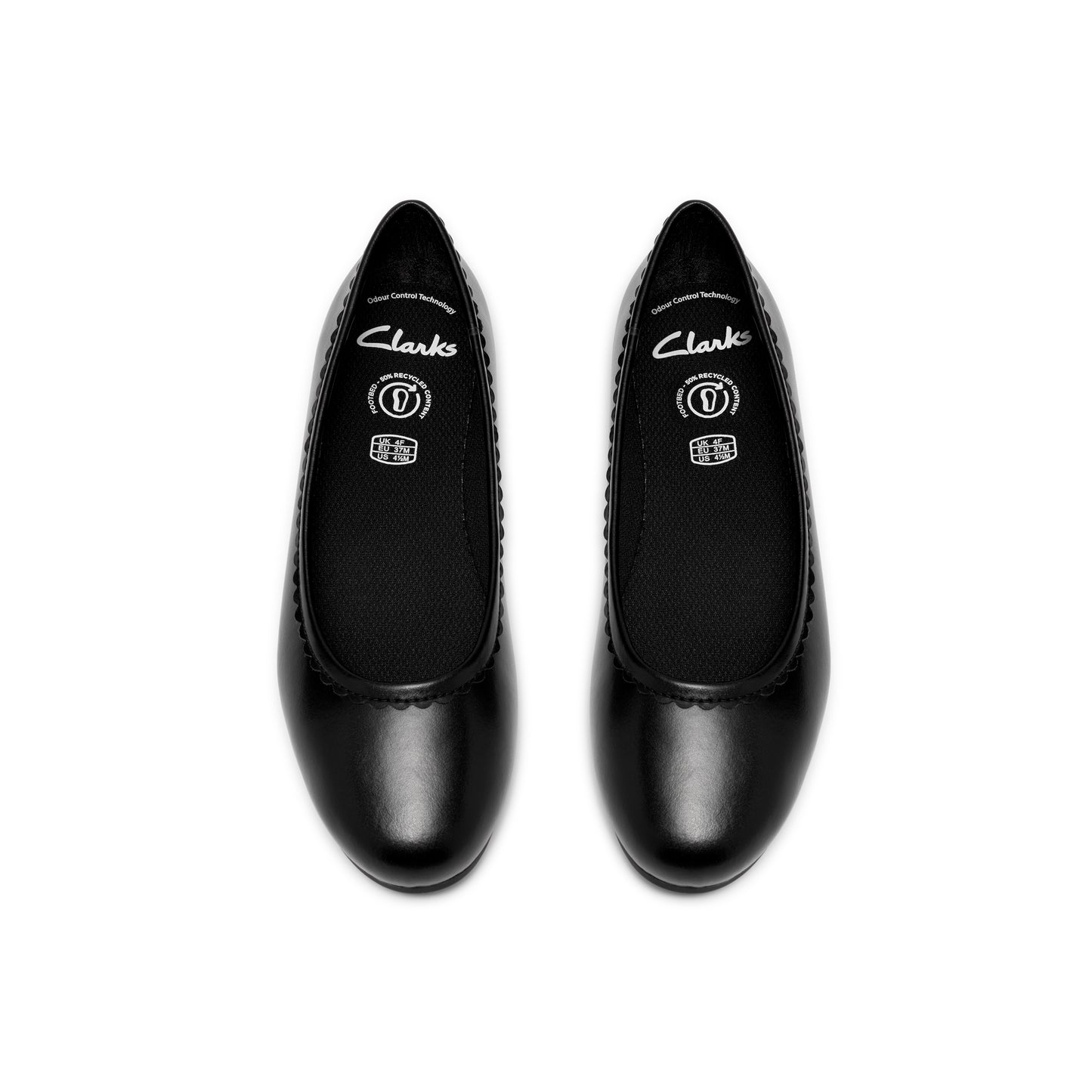 Clarks Porto Dress Girls Black Ballet Pump School Shoe