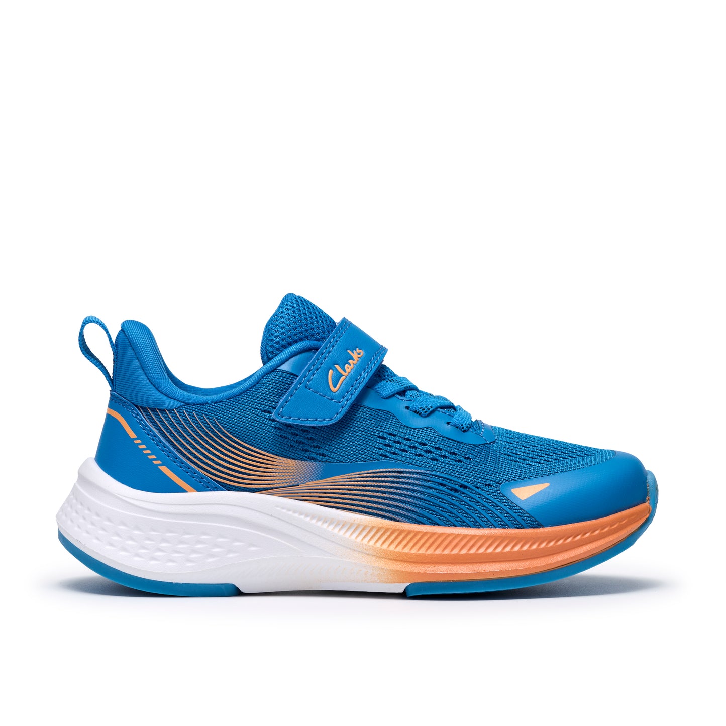 Clarks Lumen Hero K Boys Blue Sporty Trainer