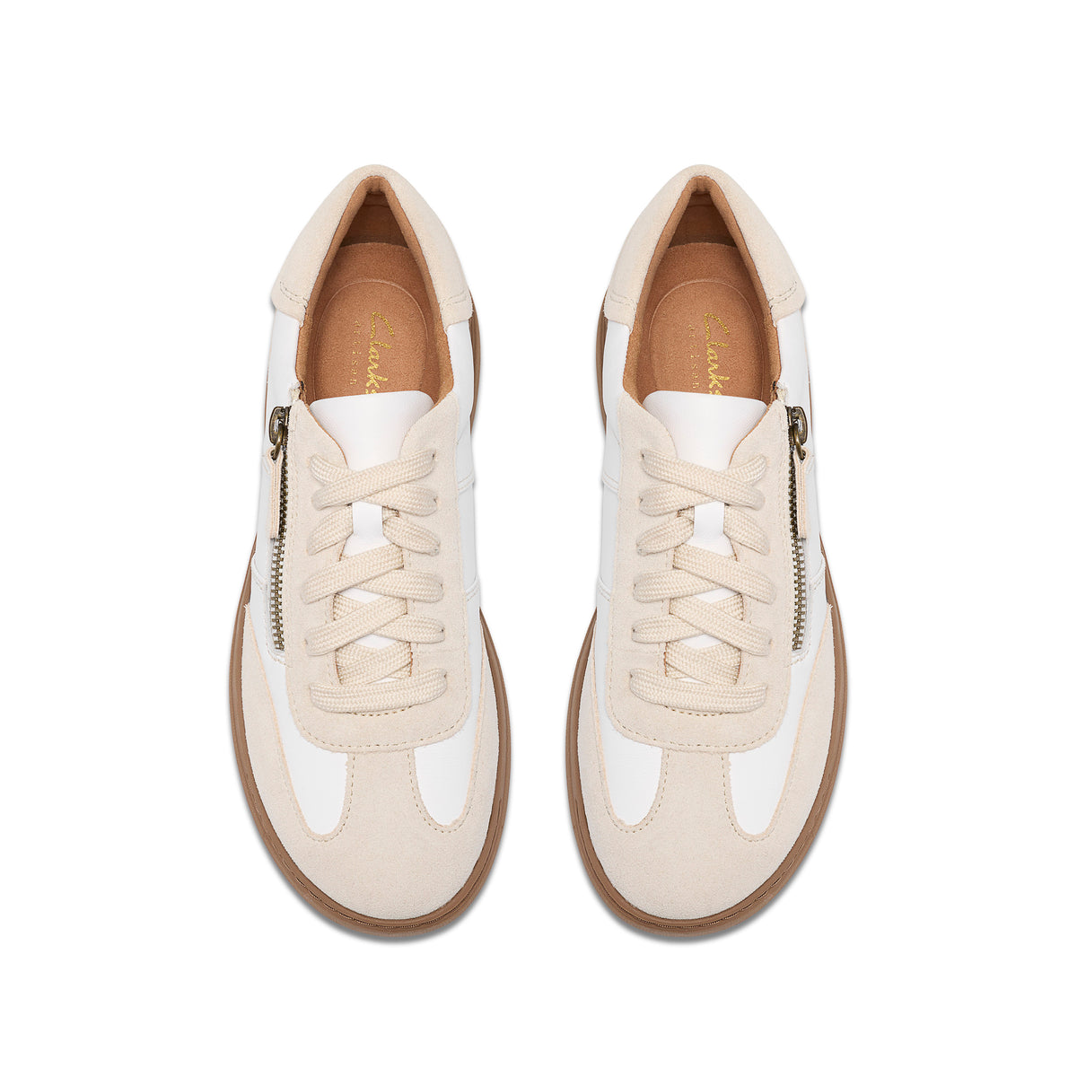 Clarks Nalle T-Toe Womens White Trainer