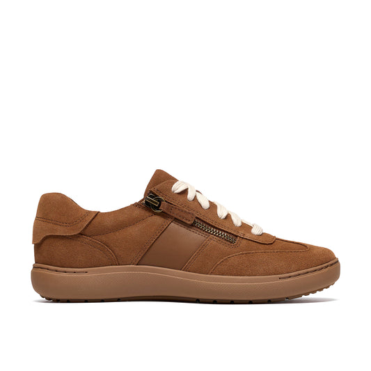 Clarks Nalle T-Toe Womens Tan Suede Trainer