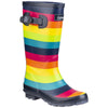 Cotswold Rainbow Girls Multicoloured Stripey Welly Boot