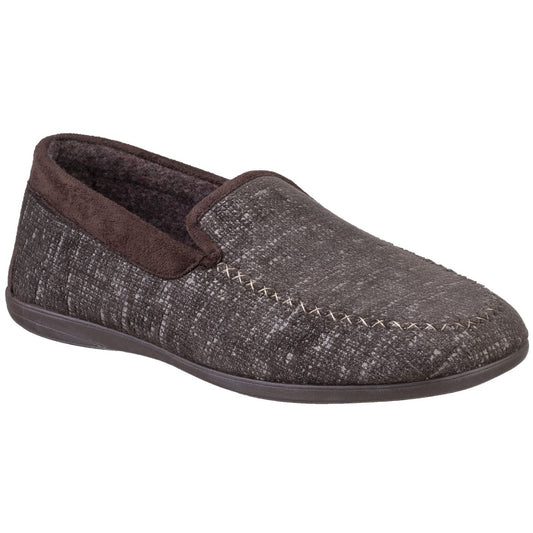 Cotswold Stanley Mens Brown Loafer Slipper