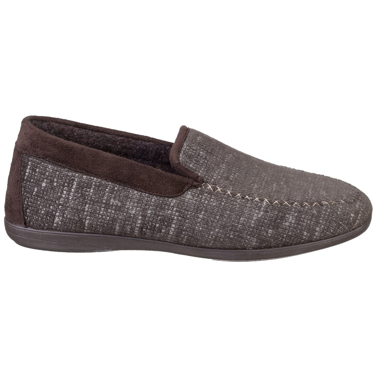 Cotswold Stanley Mens Brown Loafer Slipper