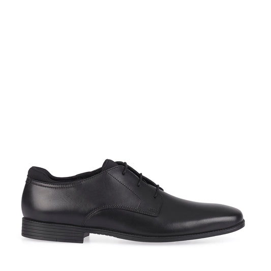 Start Rite Academy Boys Black Smart Lace School Shoe