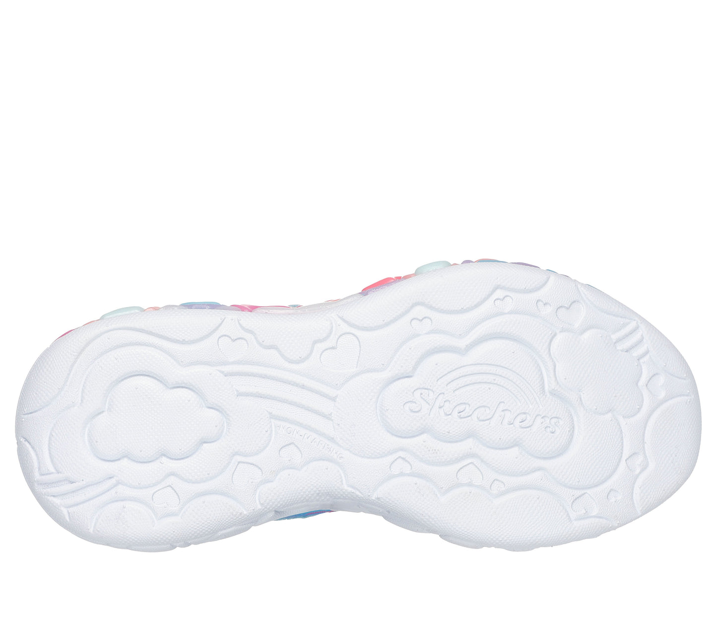 Skechers Eternal Heart Lights Girls Light Blue Multi Trainer