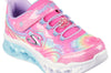 Skechers Flutter Heart Lights Groovy Girls Hot Pink Lavender Lights Trainer