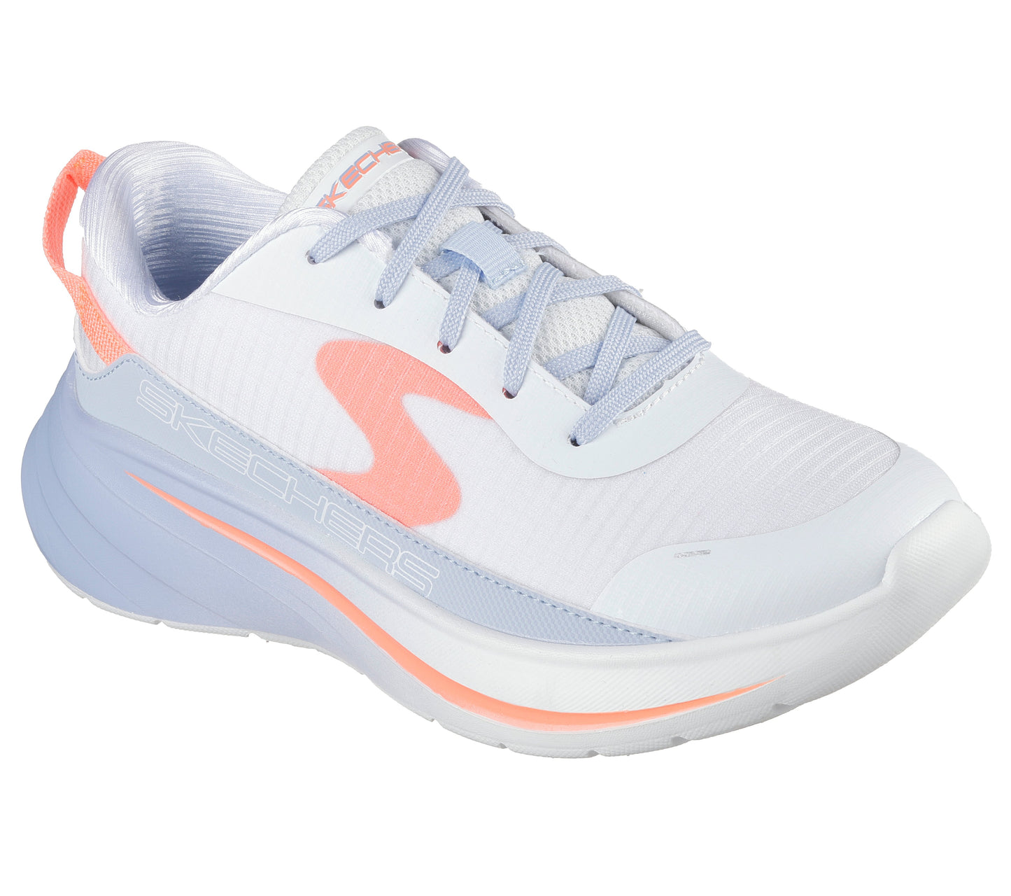 Skechers Wave 92 Imara Breeze Girls White Light Blue Trainer