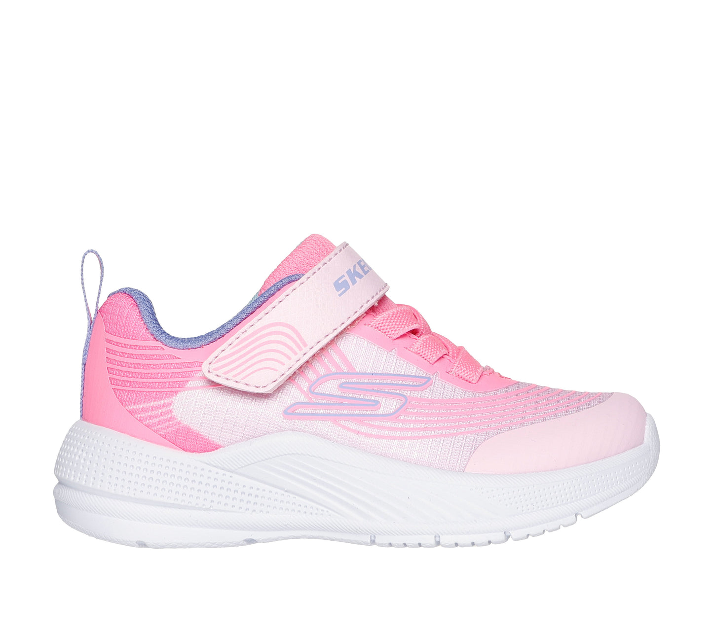 Skechers Microspec Advance Girls Infants Light Pink Purple Trainer