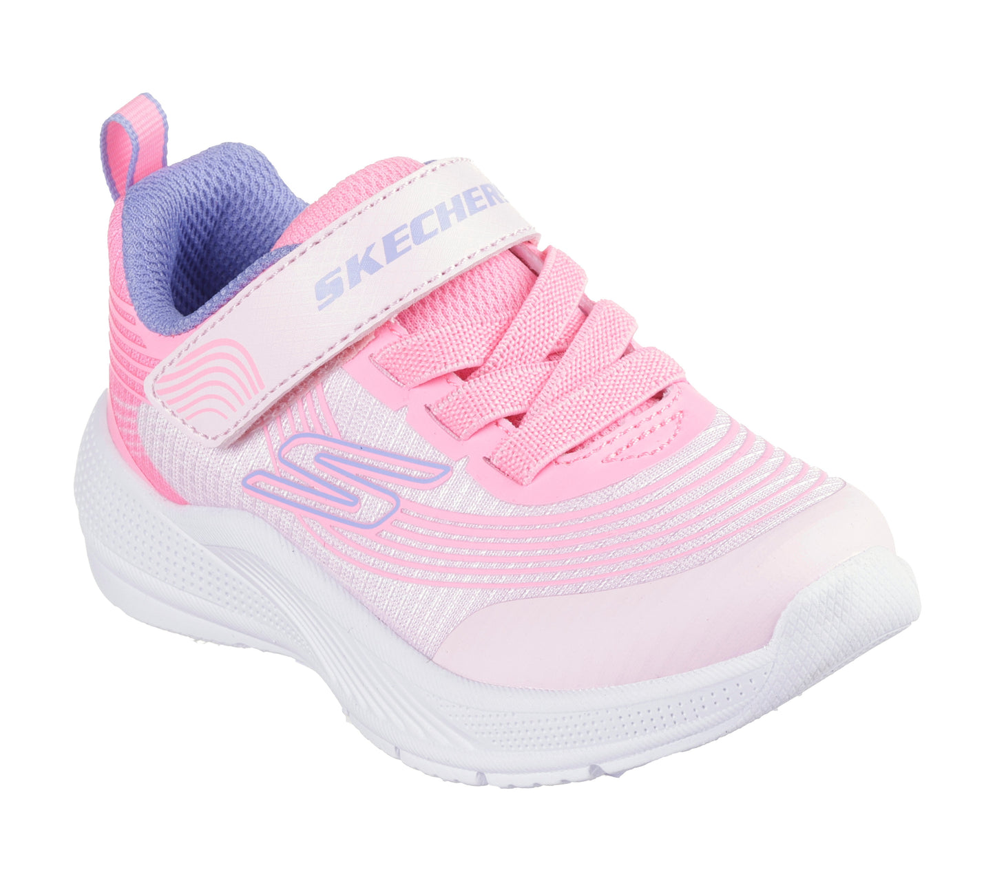 Skechers Microspec Advance Girls Infants Light Pink Purple Trainer