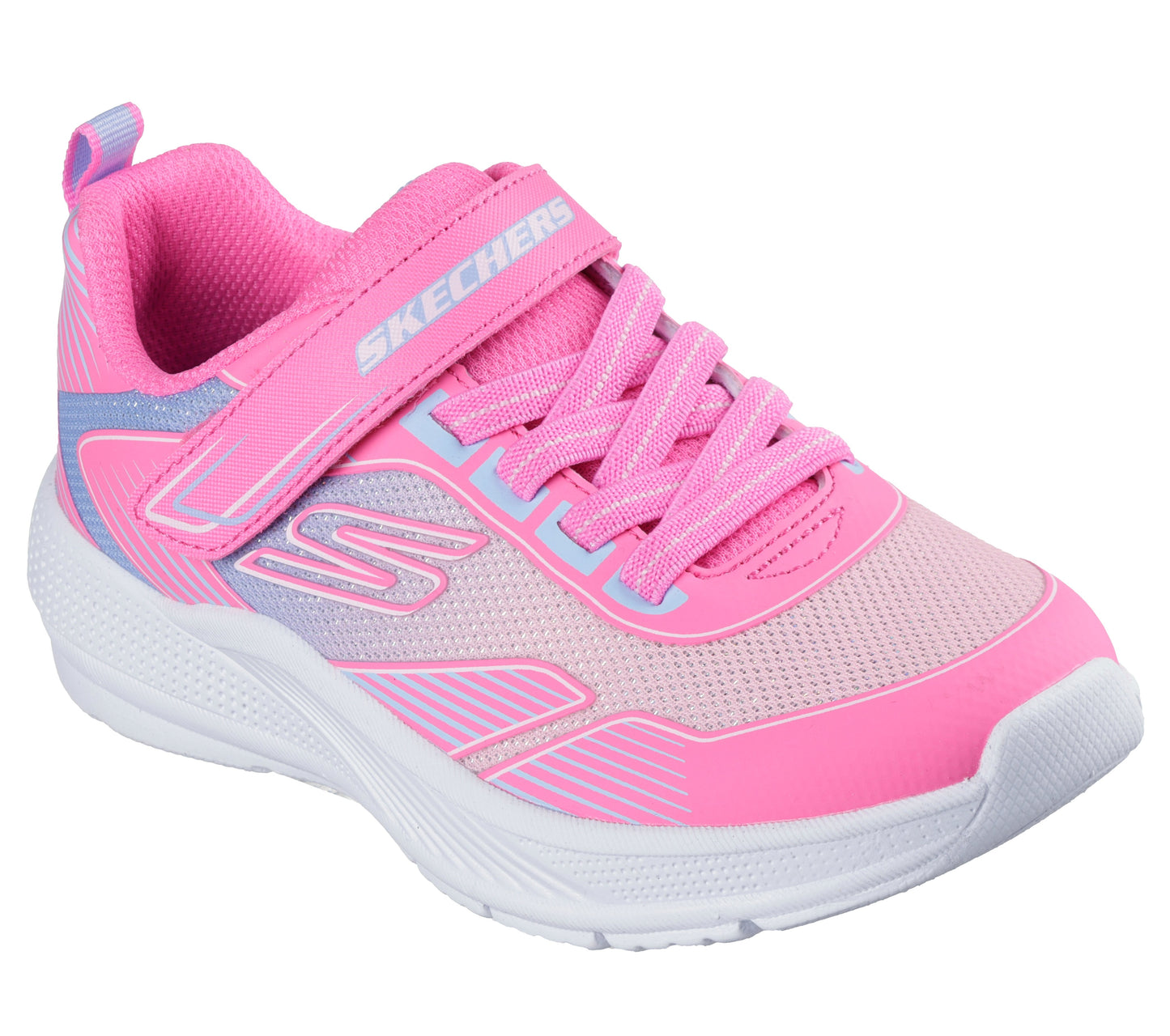 Skechers Microspec Advance Oasis Point Girls Hot Pink Multi Trainer