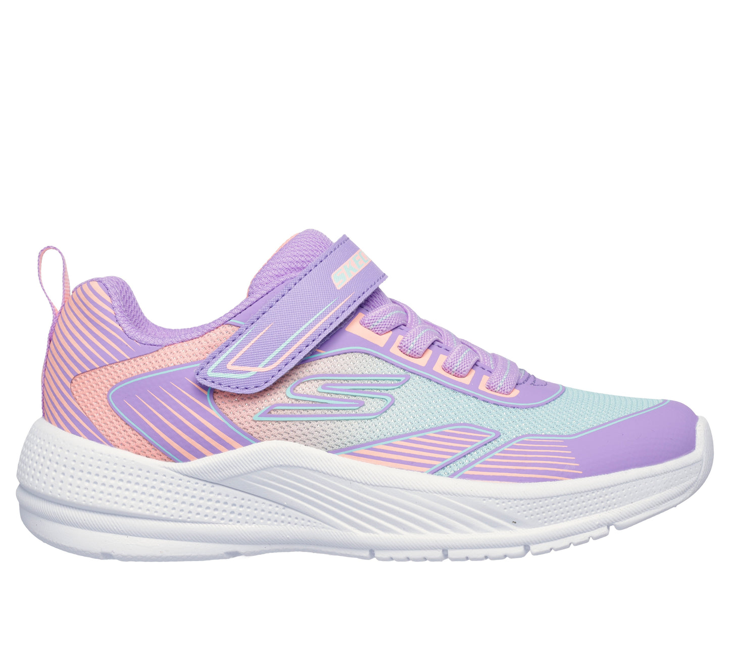 Skechers Microspec Advance Oasis Point Girls Lavender Multi Trainer