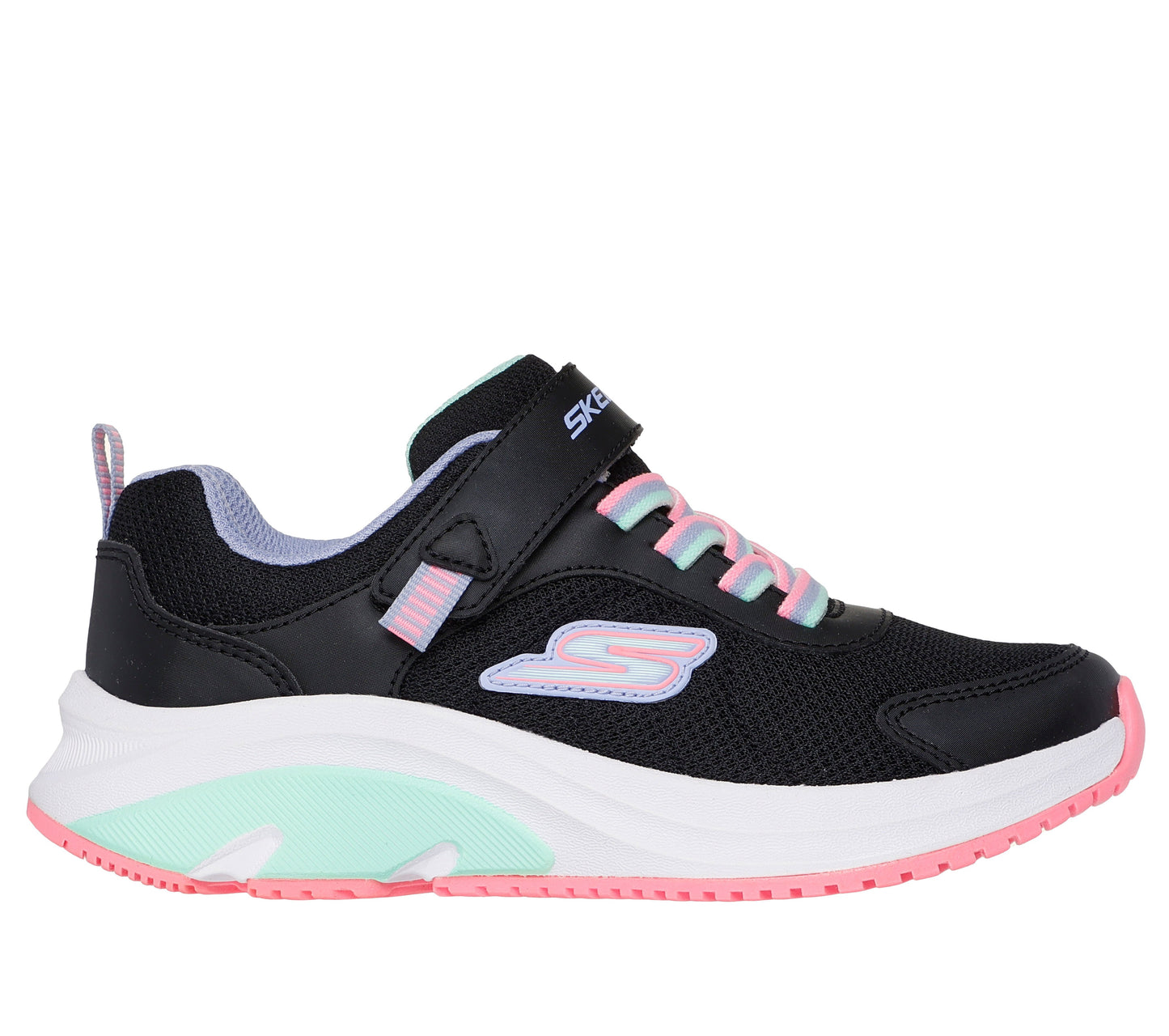 Skechers Elite Sport Tempo Speed Seeker Girls Black Multi Trainer