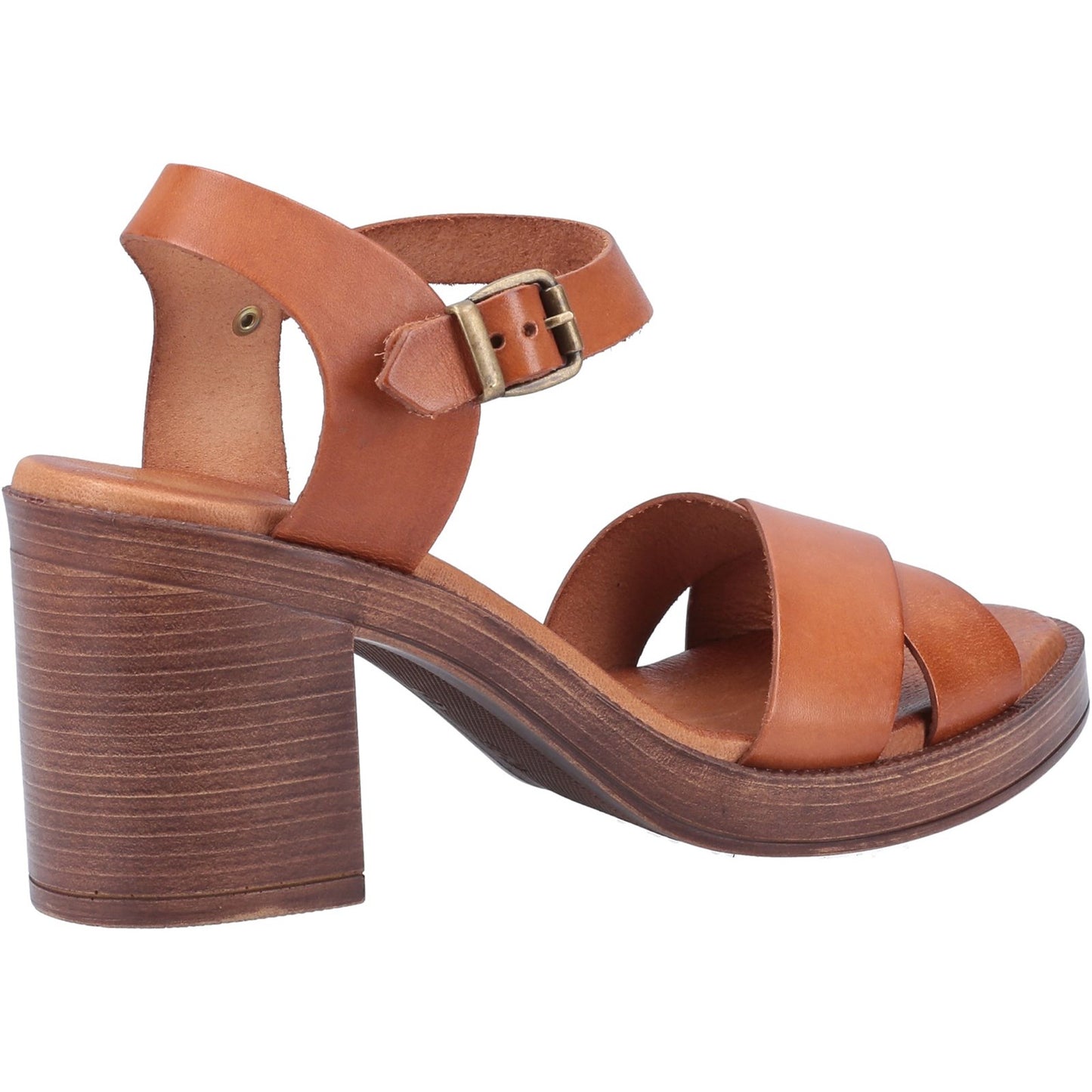Hush Puppies Georgia Womens Tan Heeled Sandal