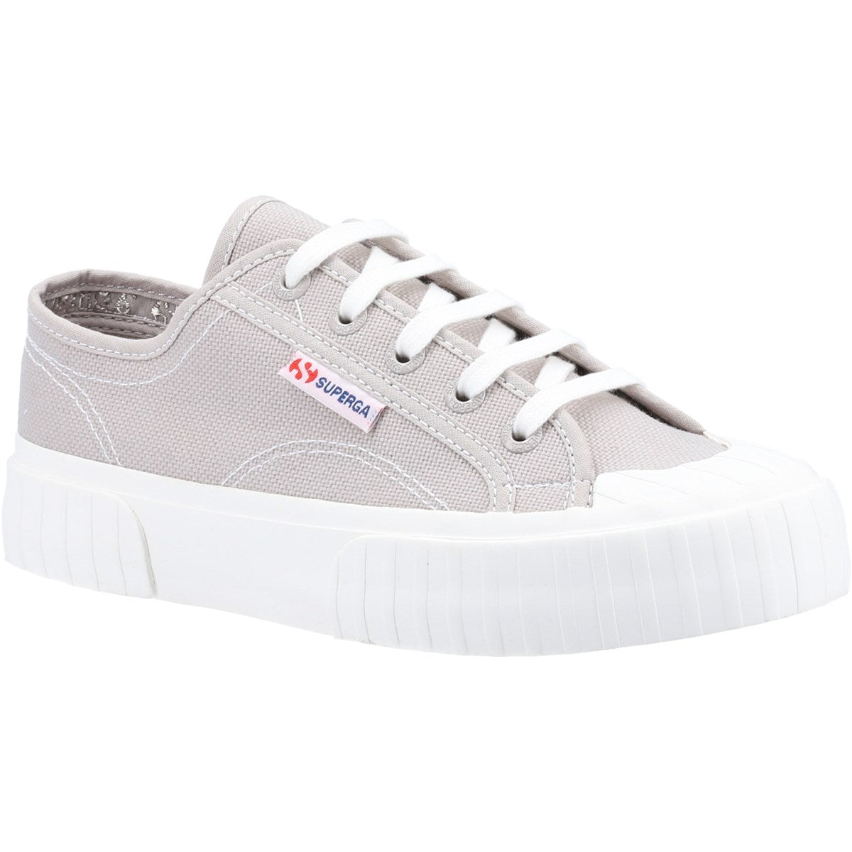 Superga 2630 Stripe Womens Grey Canvas Shoe