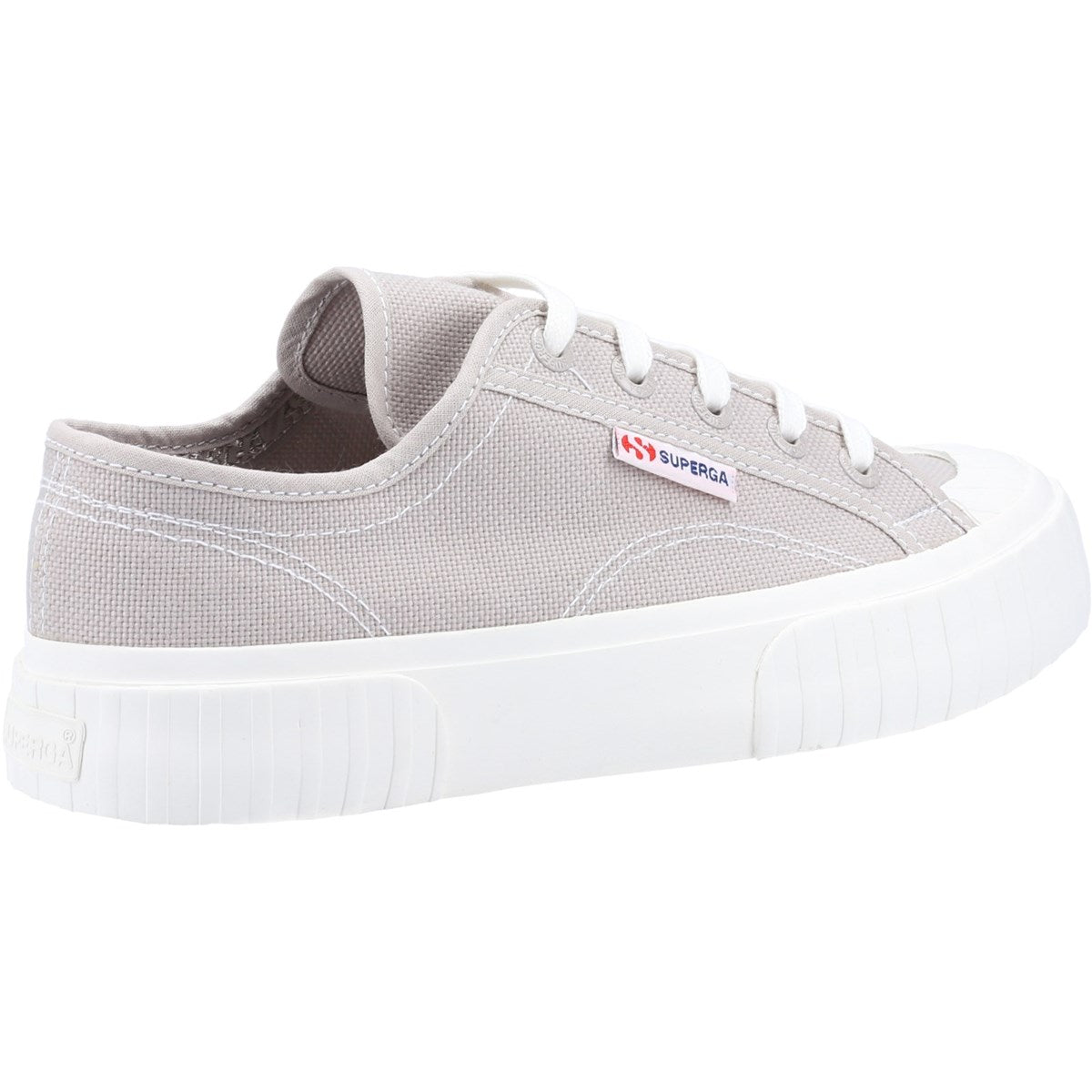 Superga 2630 Stripe Womens Grey Canvas Shoe