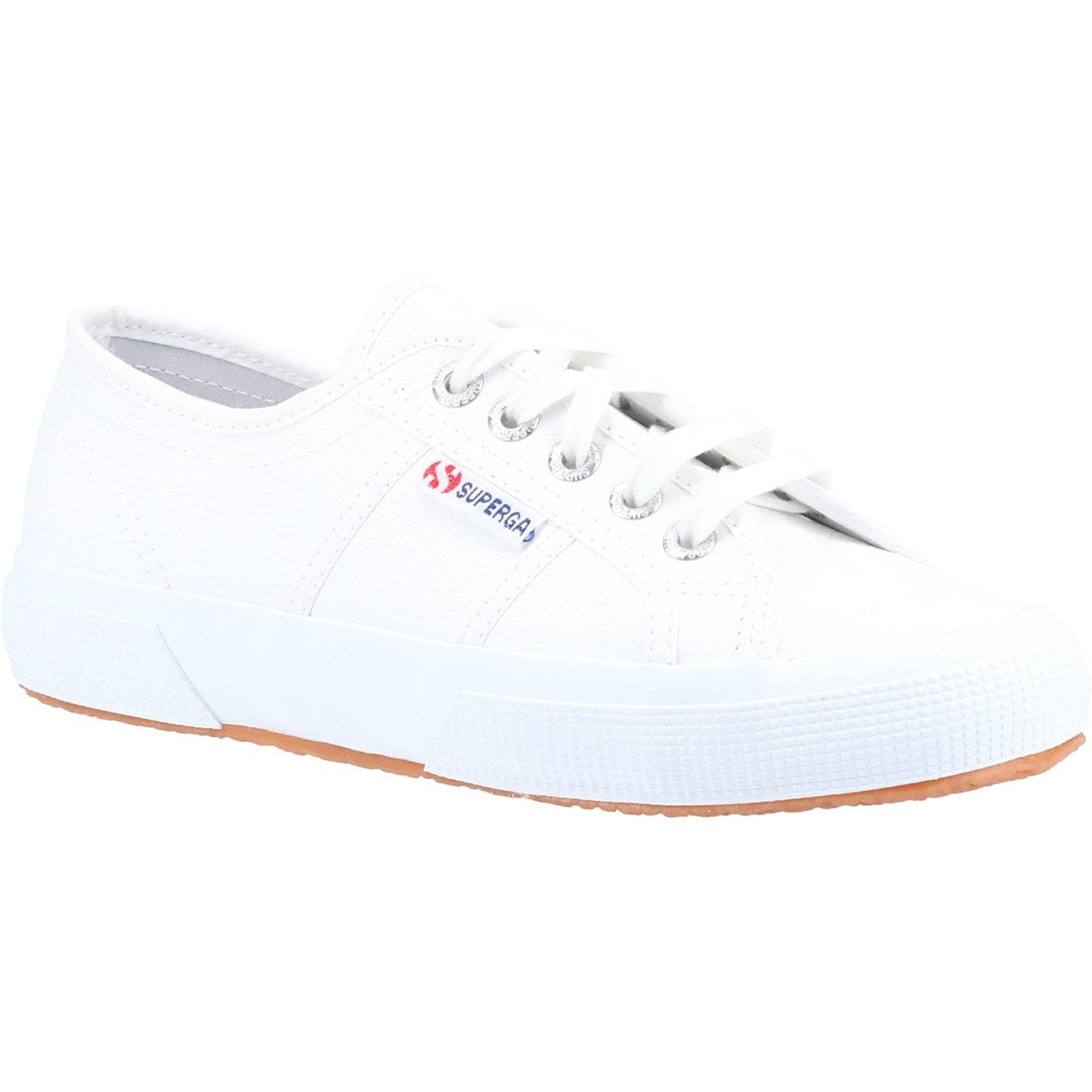 Superga 2750 Tumbled Leather Womens White Shoe