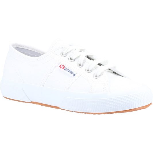 Superga 2750 Tumbled Leather Womens White Shoe