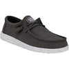 Hey Dude Wally Slub Mens Dark Grey Canvas Shoe