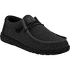 Hey Dude Wally Sox Mens Black Shoe