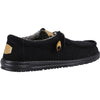 Hey Dude Wally Corduroy Mens Black Shoe