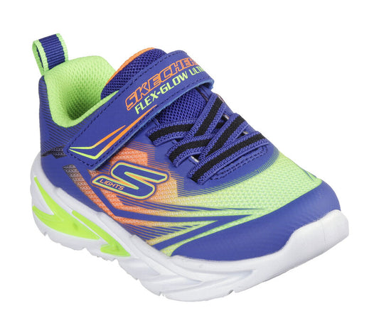 Skechers Flex Glow Ultra Boys Blue Multi Lights Infant Trainer