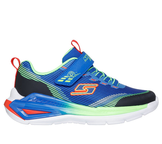 Skechers S Lights Trinamics Boys Blue Multi Light Up Trainer