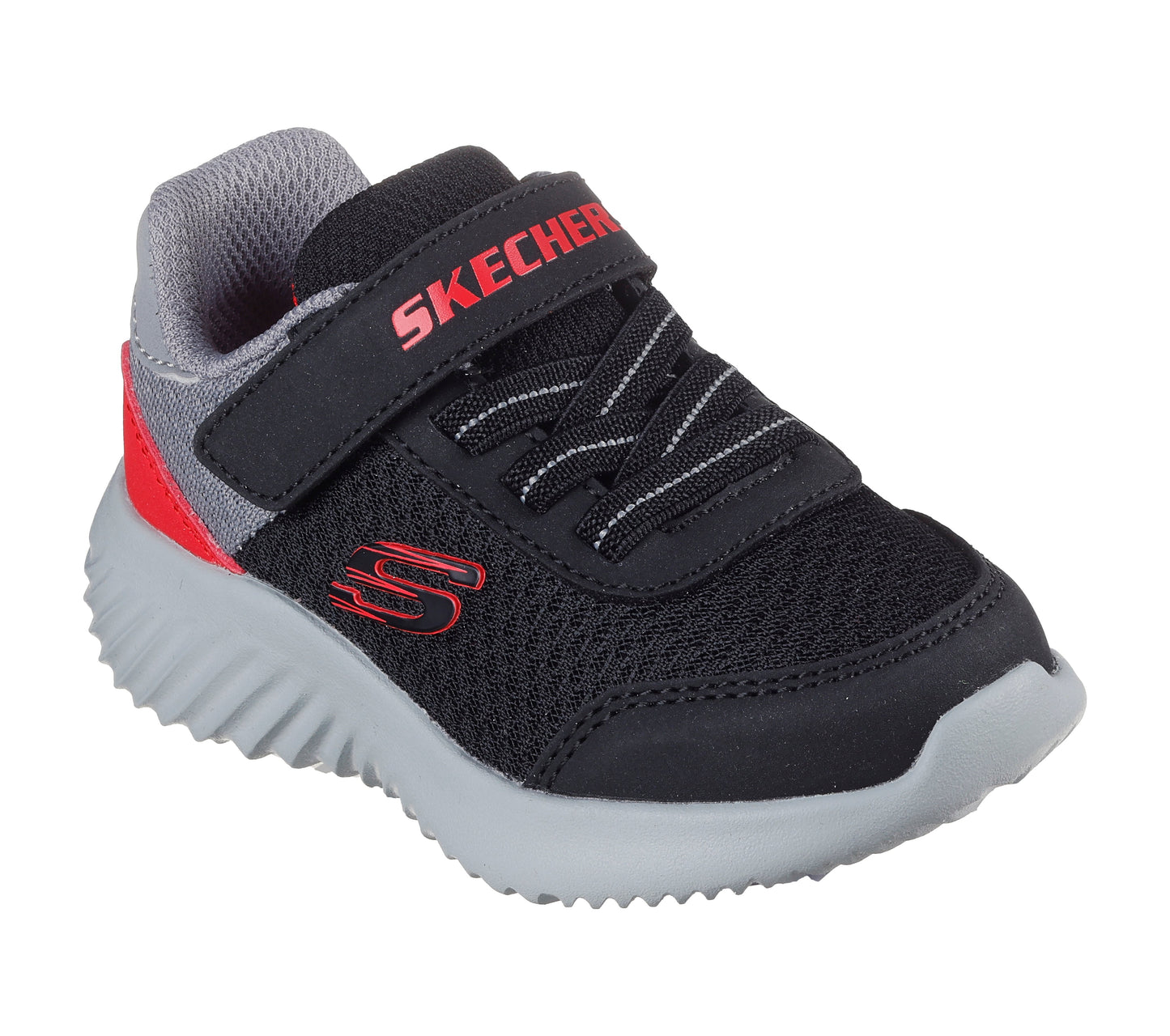 Skechers Bounder Trezic Boys Black Red Infants Trainer