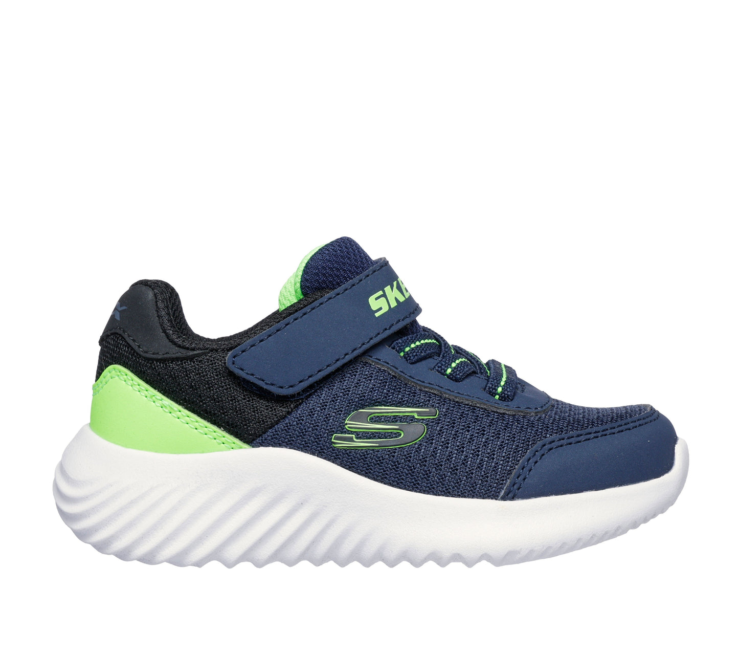 Skechers Bounder Trezic Boys Navy Lime Infants Trainer