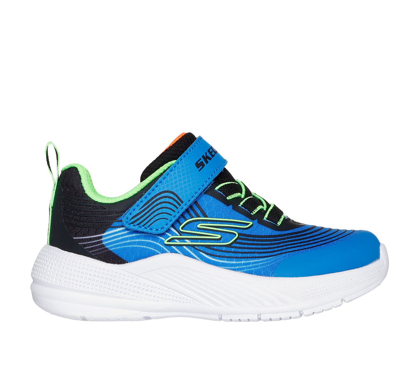 Skechers Microspec Advance Boys Blue Lime Infant Trainer