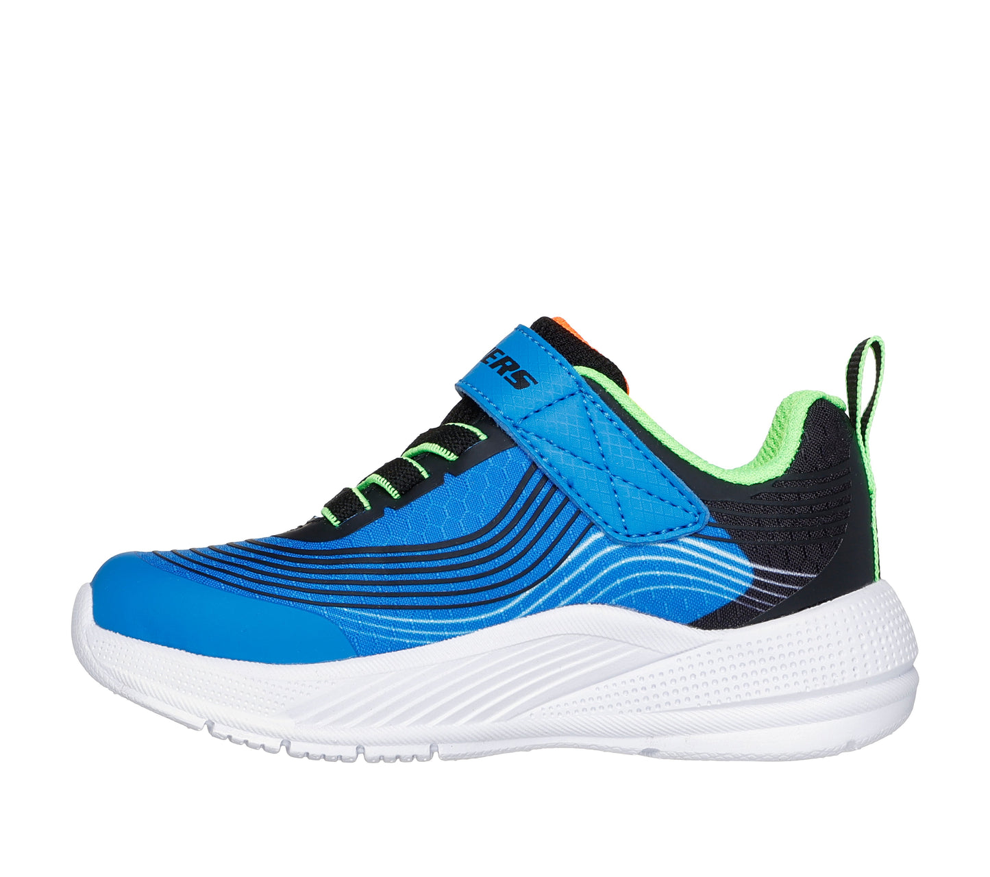 Skechers Microspec Advance Boys Blue Lime Infant Trainer