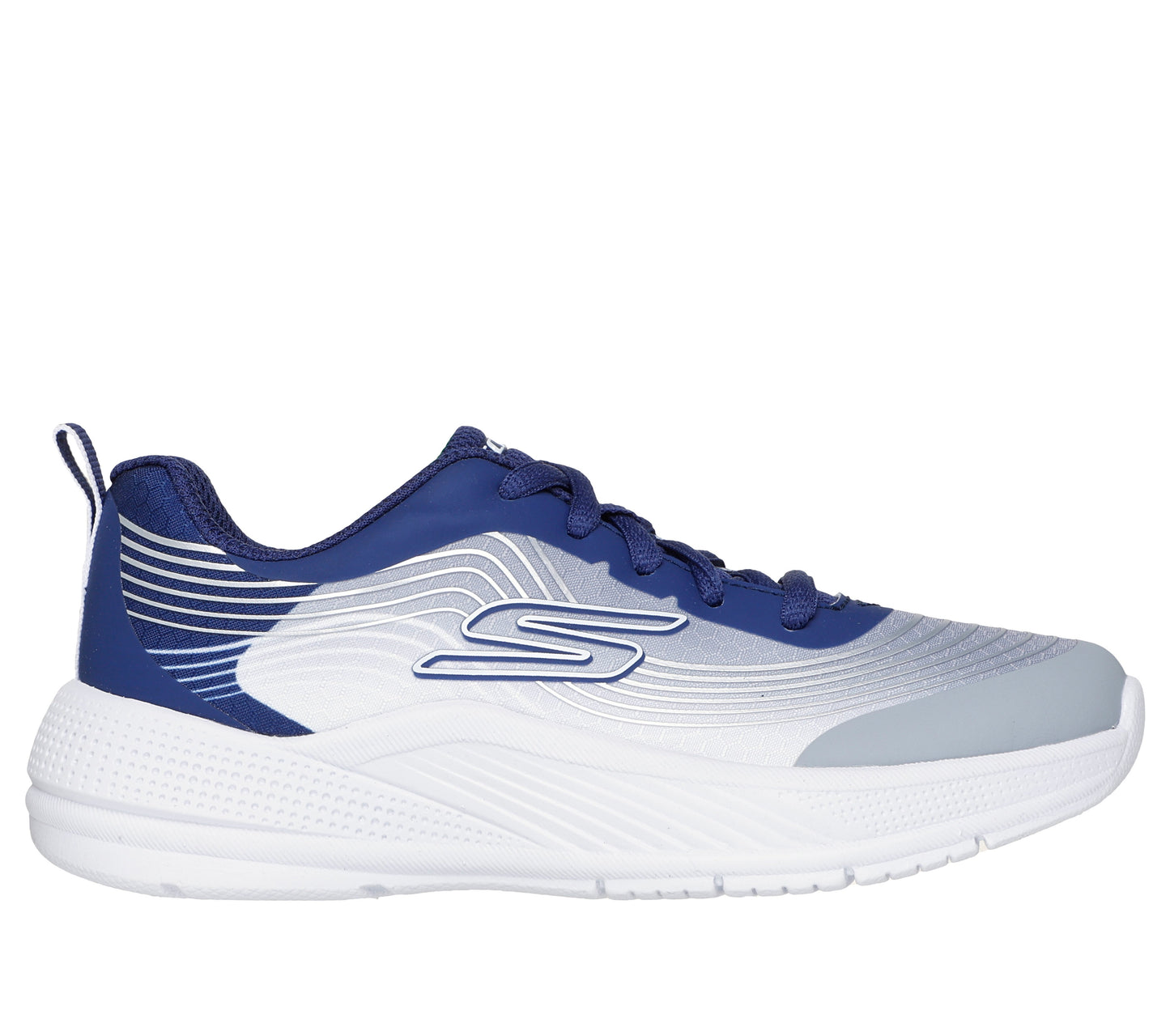 Skechers Microspec Advance Reconix Boys Navy Light Grey Trainer