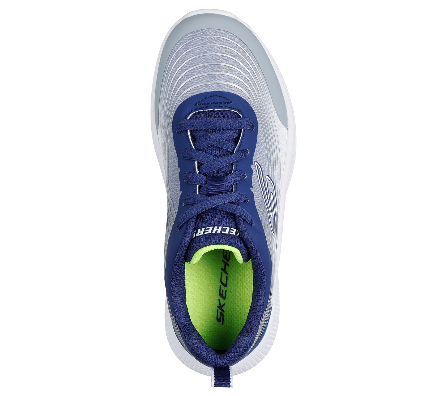 Skechers Microspec Advance Reconix Boys Navy Light Grey Trainer