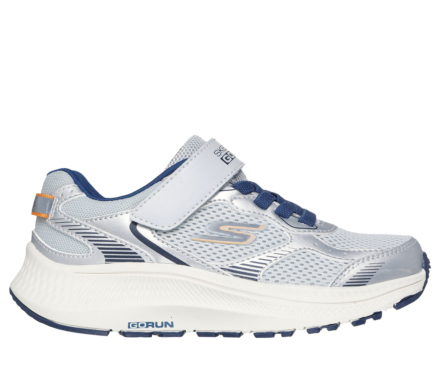 Skechers Go Run Consistent Level Boys Silver Navy Trainer